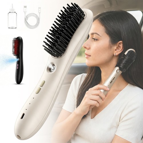 Portable cordless heated - portable, brush