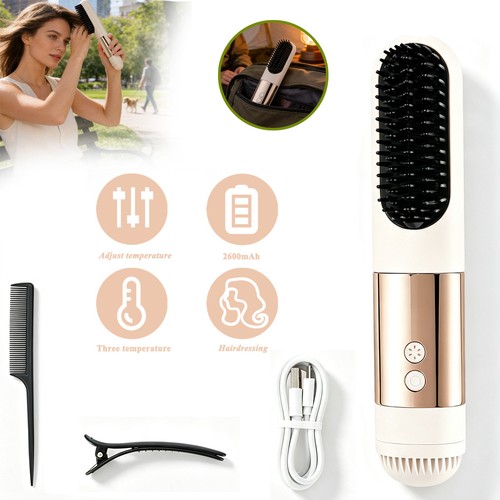 Cordless heated brush hair - heated,