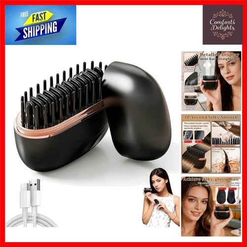 Compact heated hair brush - hair, &