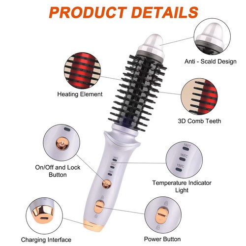 Mini hot brush cordless - brush,