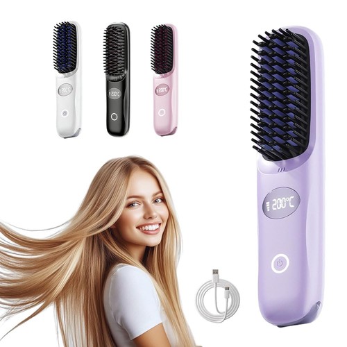 Gobesty cordless heated - heated, brush